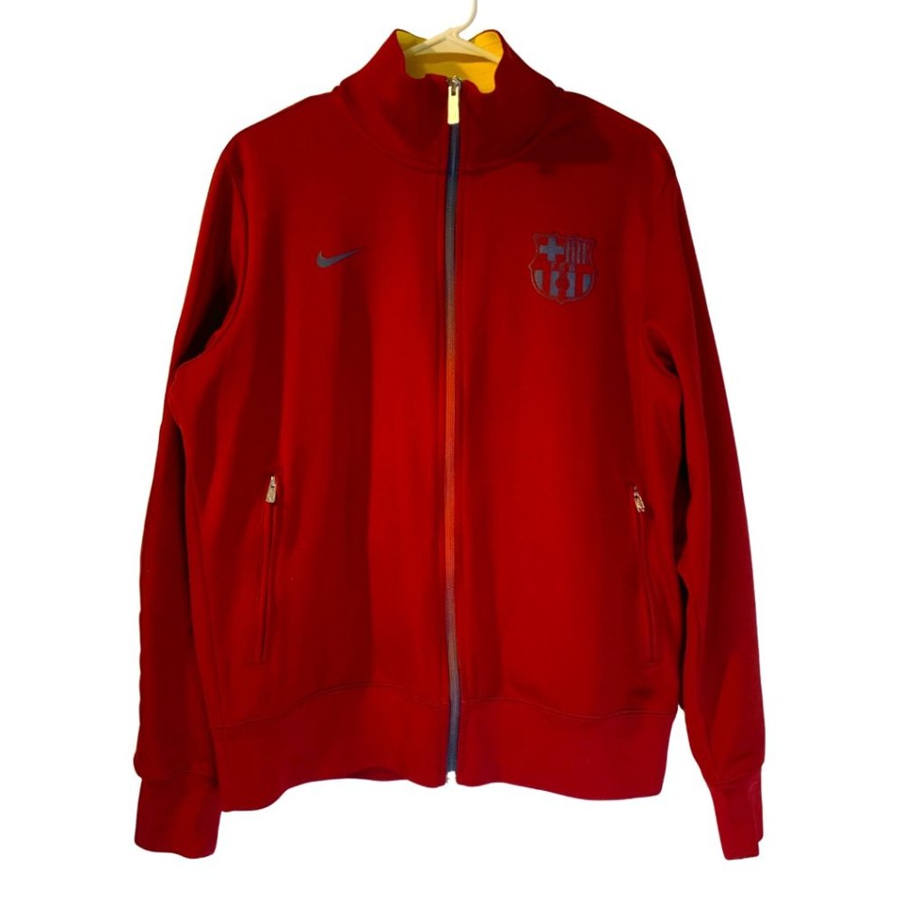 Nike FC Barcelona N98 Jacket Men's Size L Full Zip 2013 Club Badge Graphics